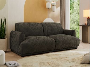 Sofa PUNTA - ciemnoszary, szenil gładki
