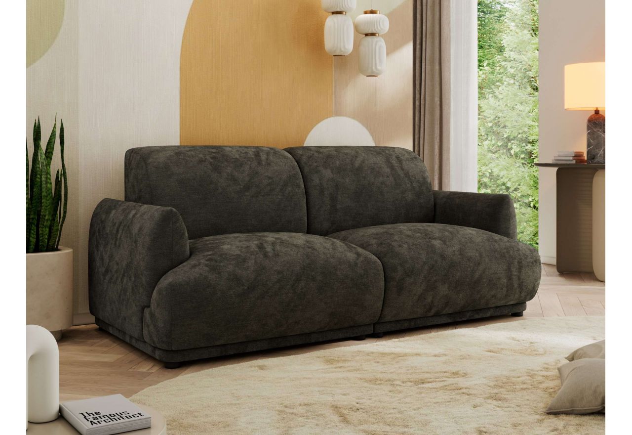 Sofa PUNTA - ciemnoszary, szenil gładki