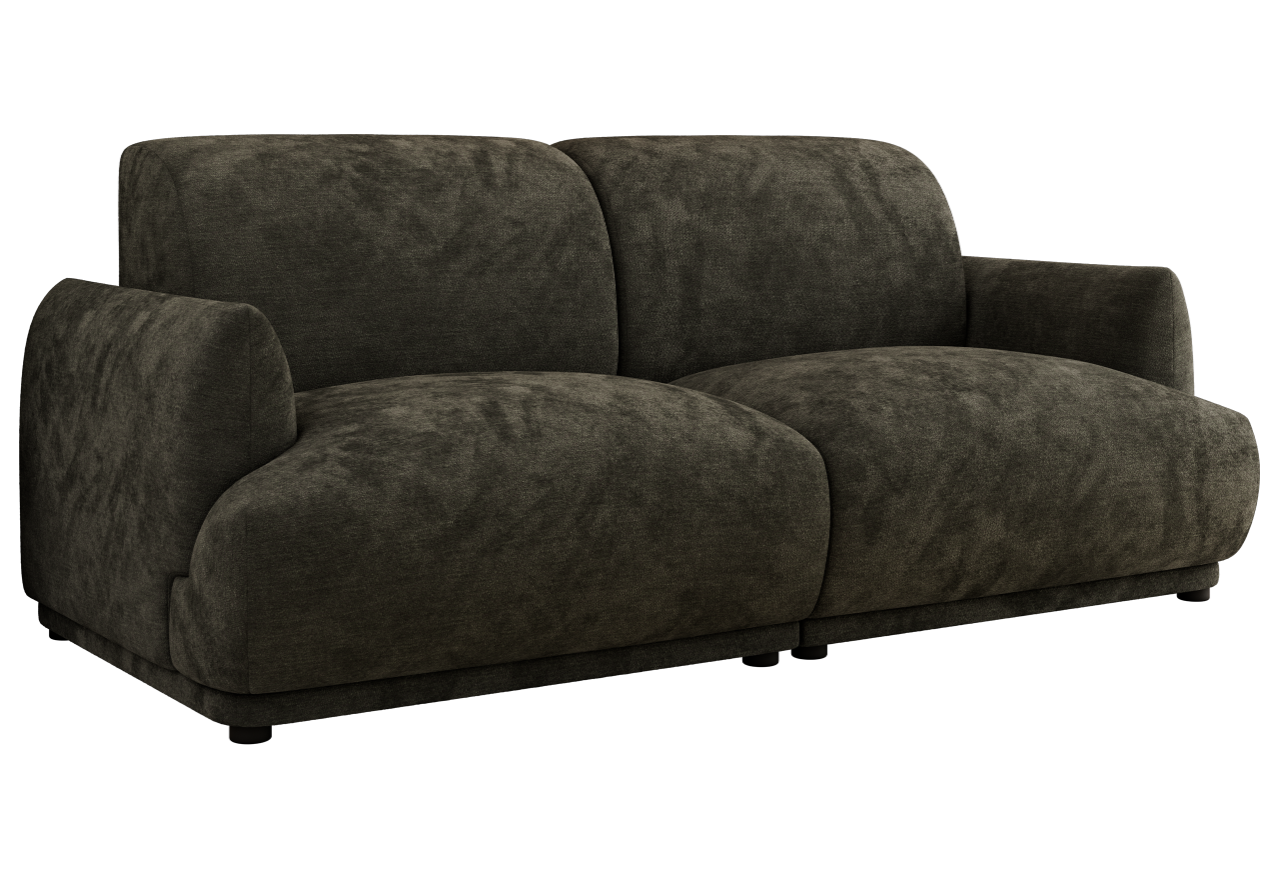 Sofa PUNTA - ciemnoszary, szenil gładki