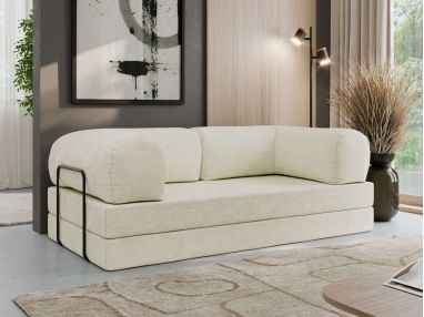 Sofa Orsetto - kremowy, szenil gładki