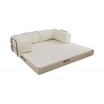 Sofa Orsetto - kremowy, szenil gładki