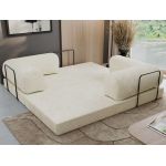 Sofa Orsetto - kremowy, szenil gładki