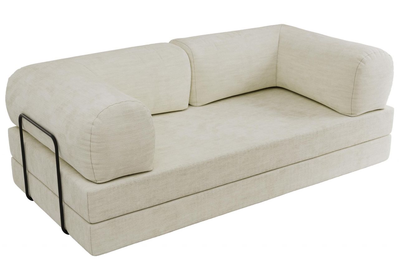 Sofa Orsetto - kremowy, szenil gładki
