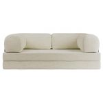 Sofa Orsetto - kremowy, szenil gładki