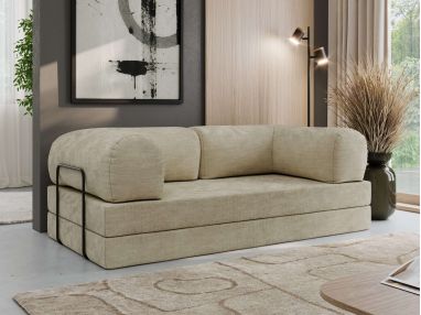 Sofa Orsetto - beżowy, szenil gładki