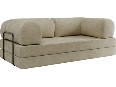 Sofa Orsetto - beżowy, szenil gładki