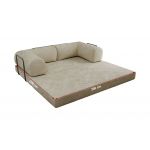 Sofa Orsetto - beżowy, szenil gładki