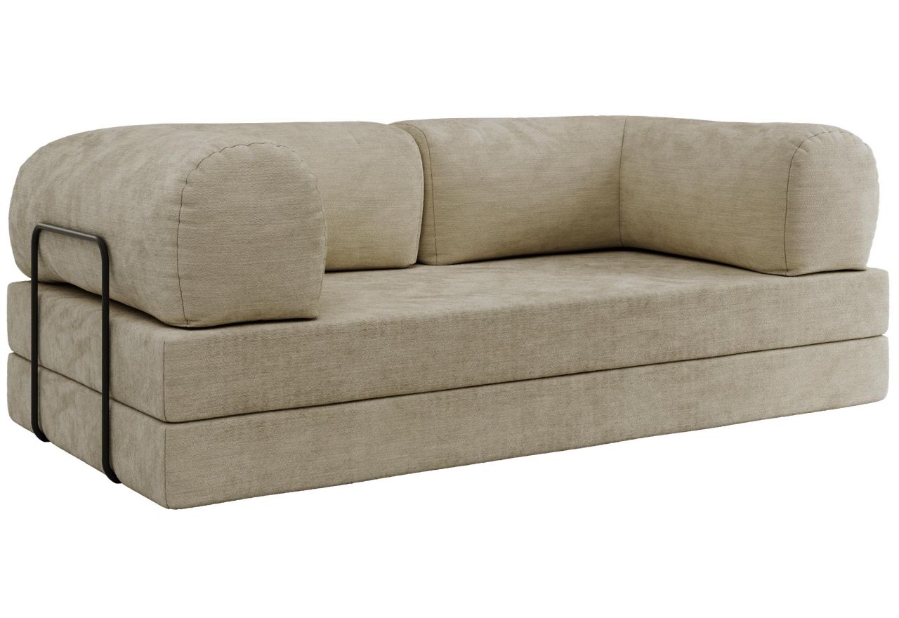 Sofa Orsetto - beżowy, szenil gładki