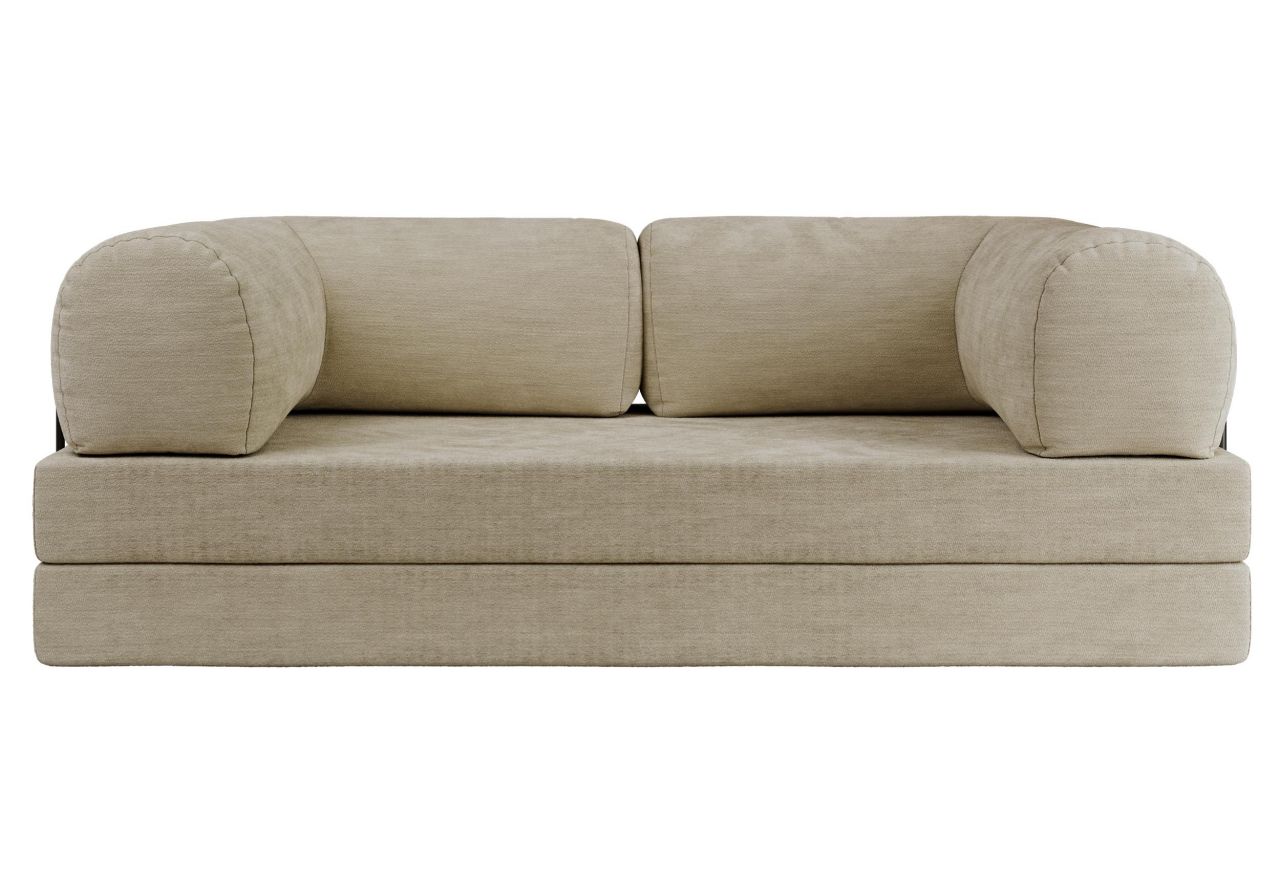 Sofa Orsetto - beżowy, szenil gładki