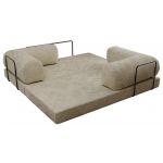 Sofa Orsetto - beżowy, szenil gładki