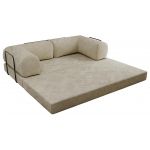 Sofa Orsetto - beżowy, szenil gładki