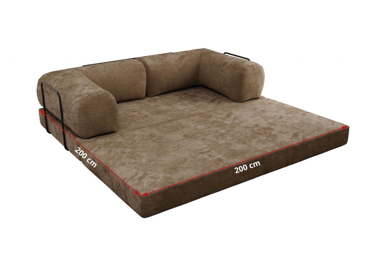 Sofa Orsetto - brązowy, szenil gładki