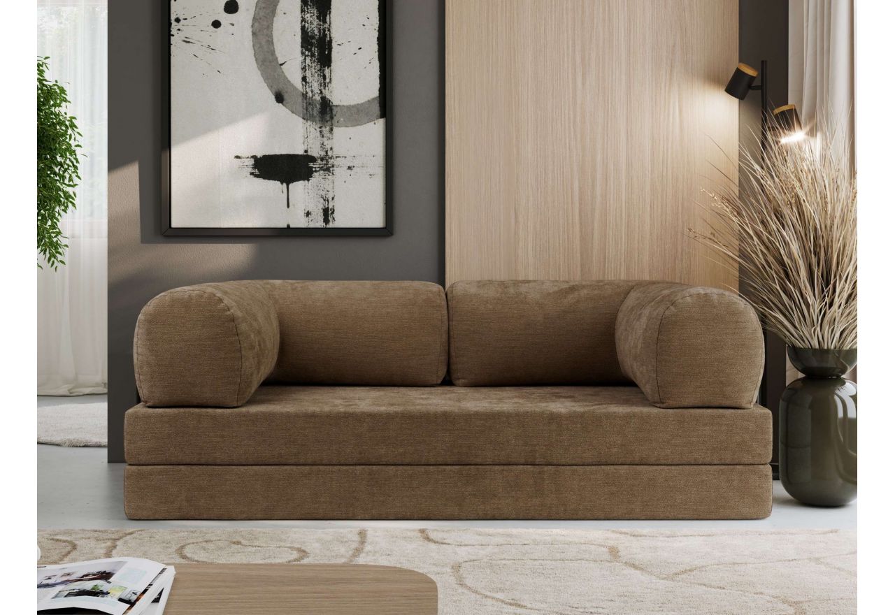 Sofa Orsetto - brązowy, szenil gładki