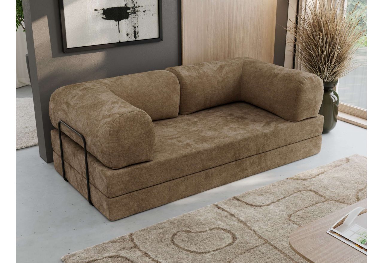 Sofa Orsetto - brązowy, szenil gładki