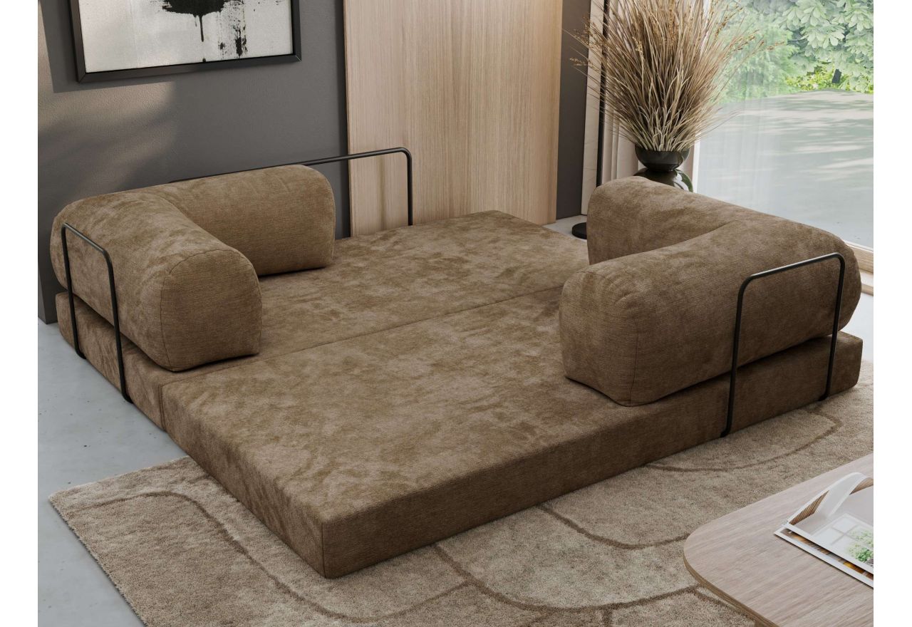 Sofa Orsetto - brązowy, szenil gładki