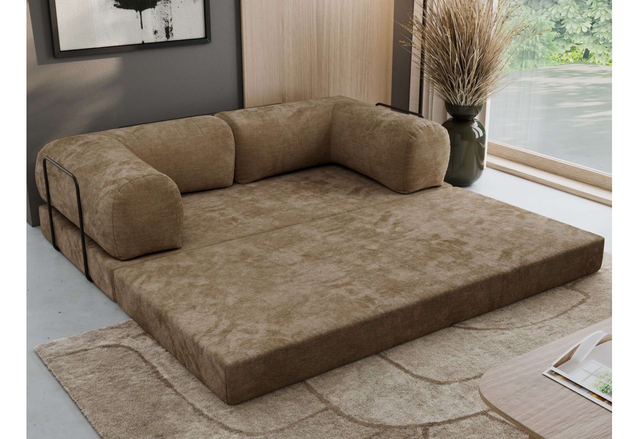 Sofa Orsetto - brązowy, szenil gładki