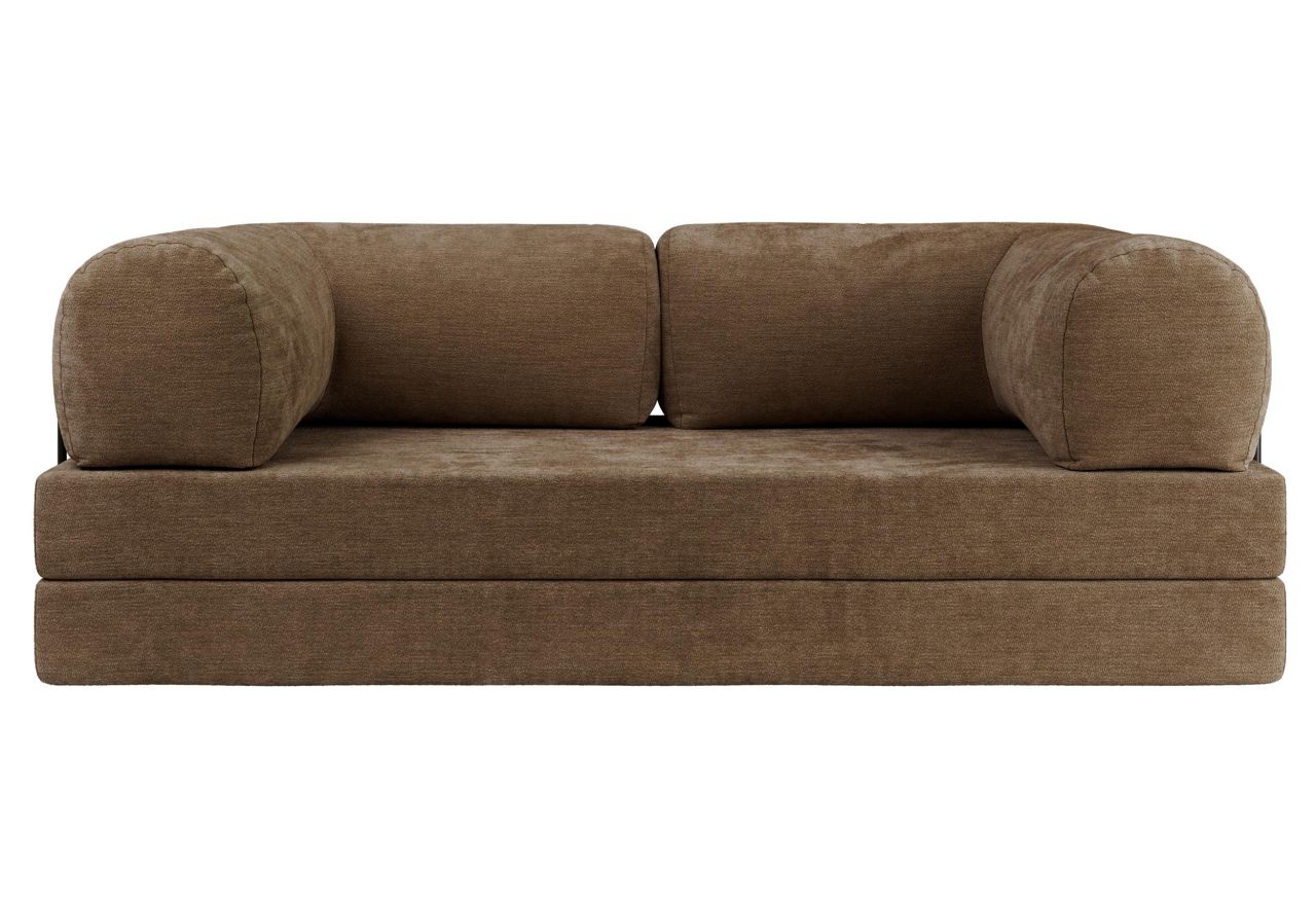 Sofa Orsetto - brązowy, szenil gładki