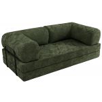 Sofa Orsetto - ciemnozielony, szenil gładki