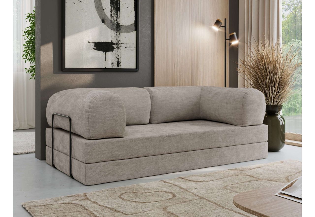 Sofa Orsetto - jasnoszary, szenil gładki