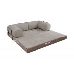 Sofa Orsetto - jasnoszary, szenil gładki