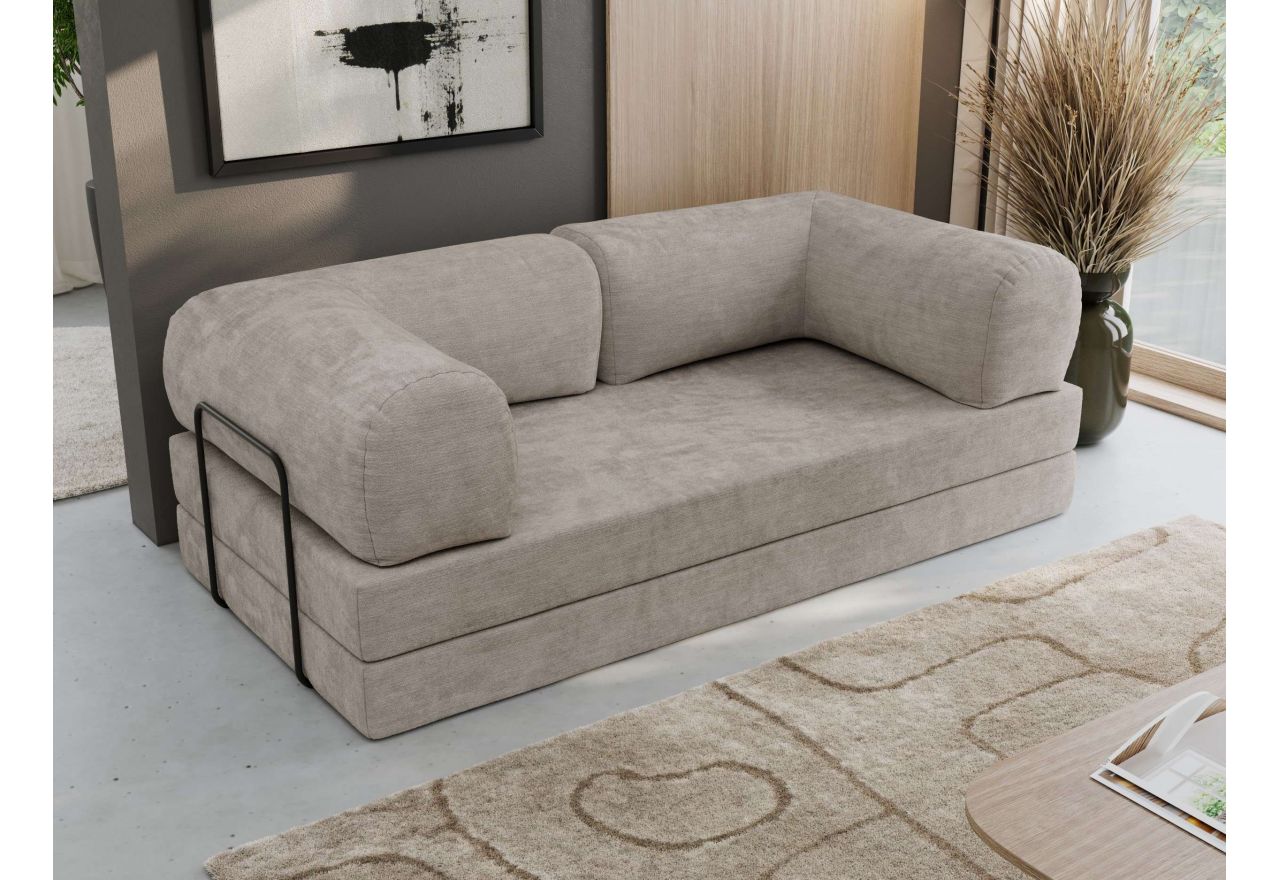 Sofa Orsetto - jasnoszary, szenil gładki
