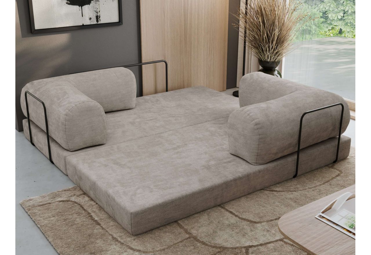 Sofa Orsetto - jasnoszary, szenil gładki