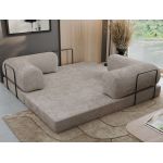 Sofa Orsetto - jasnoszary, szenil gładki