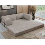 Sofa Orsetto - jasnoszary, szenil gładki