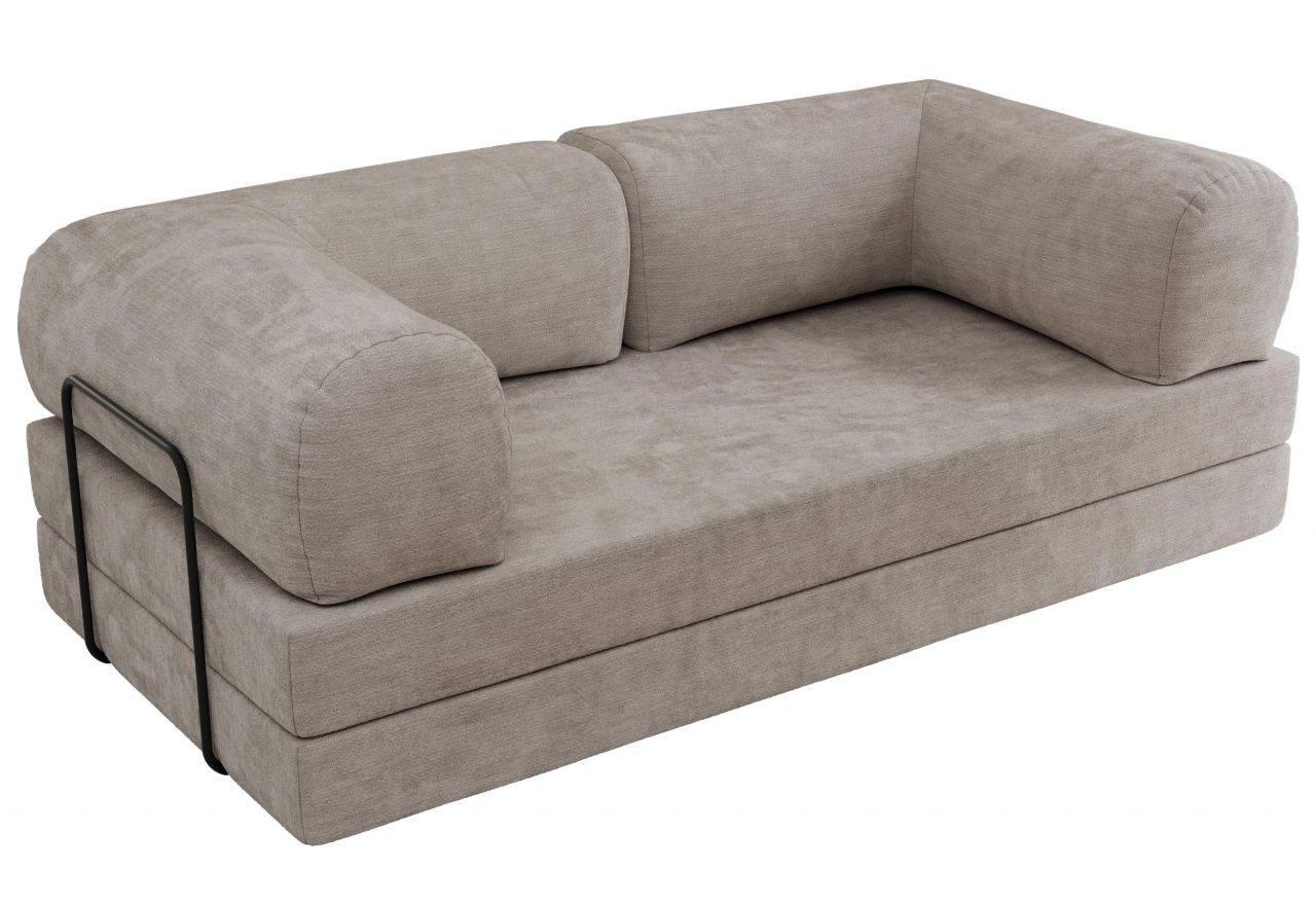 Sofa Orsetto - jasnoszary, szenil gładki