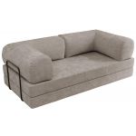 Sofa Orsetto - jasnoszary, szenil gładki