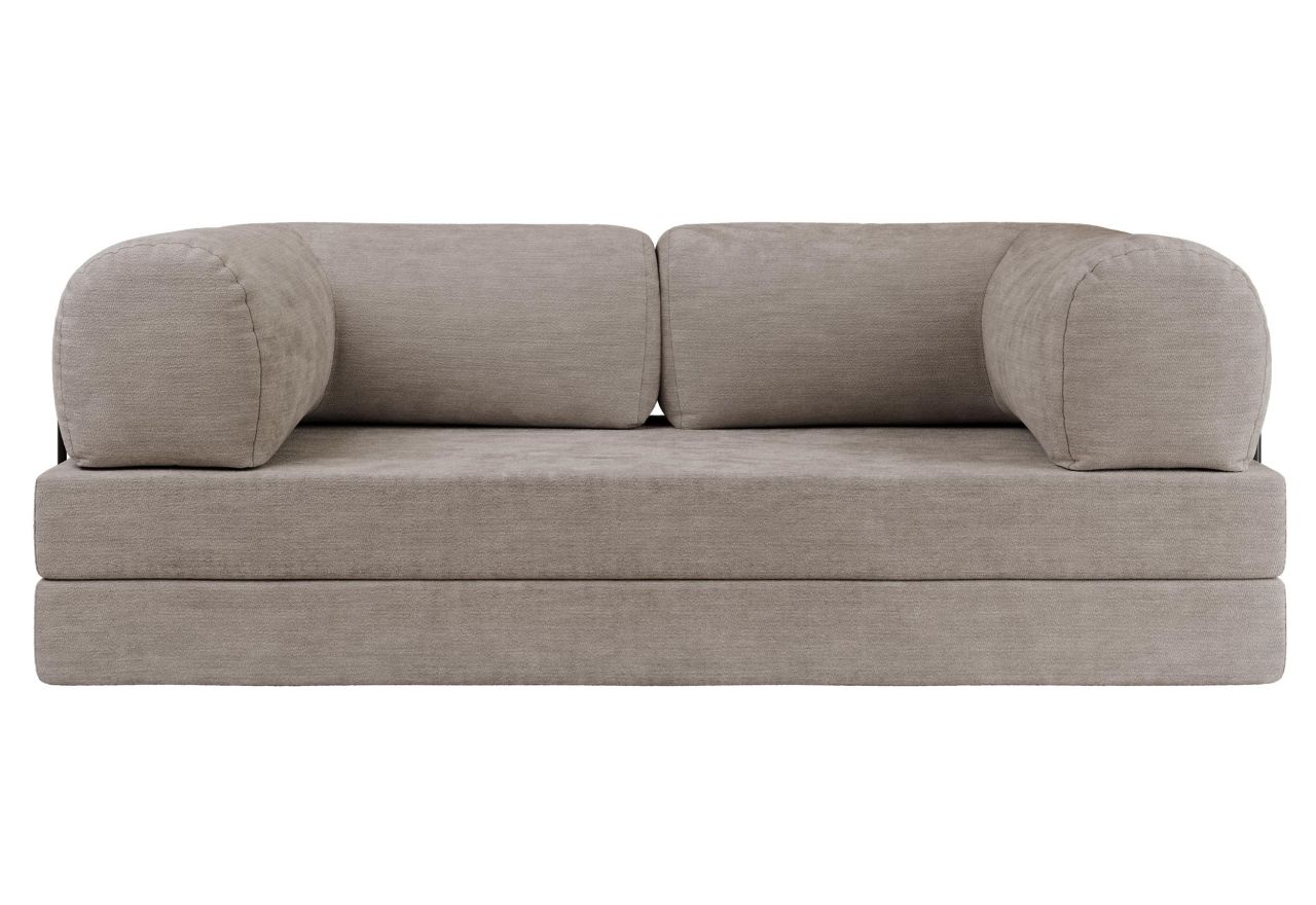 Sofa Orsetto - jasnoszary, szenil gładki