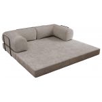 Sofa Orsetto - jasnoszary, szenil gładki