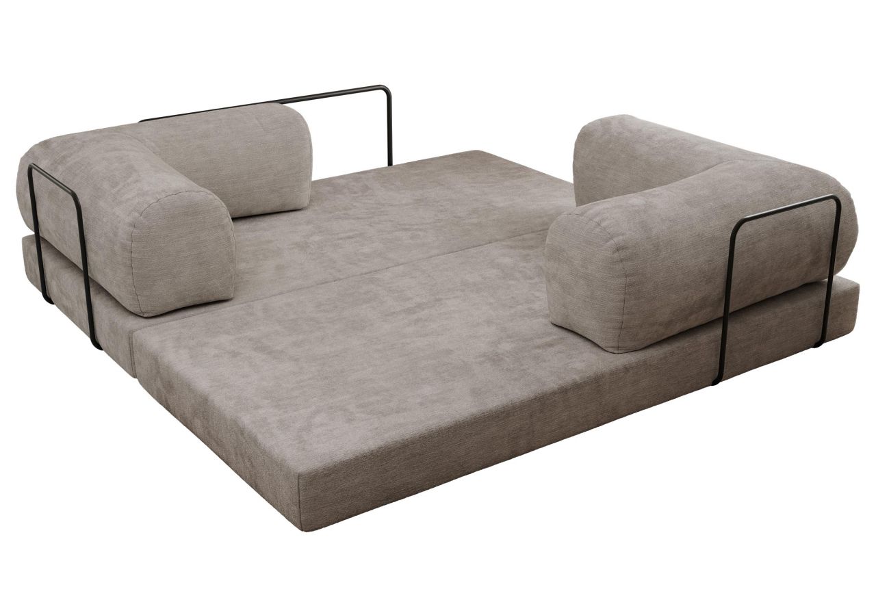 Sofa Orsetto - jasnoszary, szenil gładki
