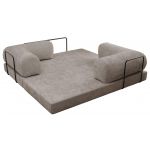 Sofa Orsetto - jasnoszary, szenil gładki