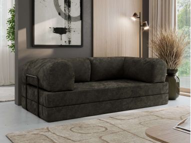 Sofa Orsetto - ciemnoszary, szenil gładki