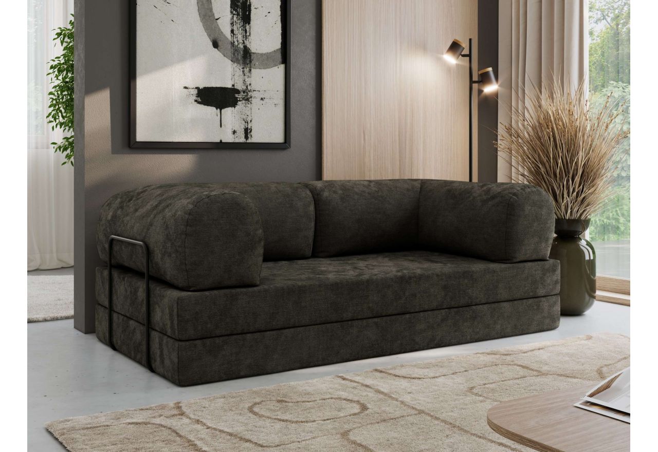 Sofa Orsetto - ciemnoszary, szenil gładki