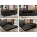 Sofa Orsetto - ciemnoszary, szenil gładki