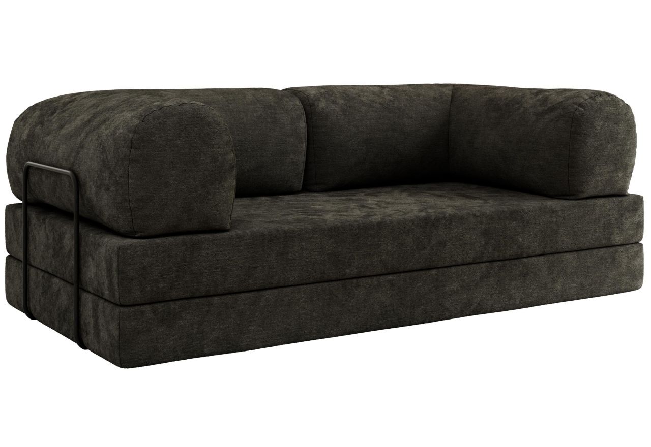 Sofa Orsetto - ciemnoszary, szenil gładki