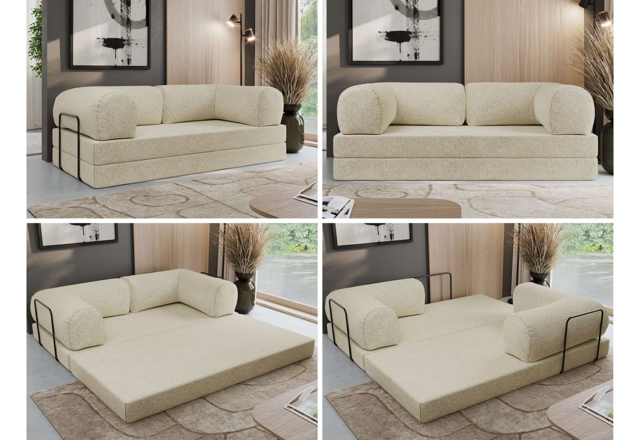 Sofa Orsetto - kremowy, struktura