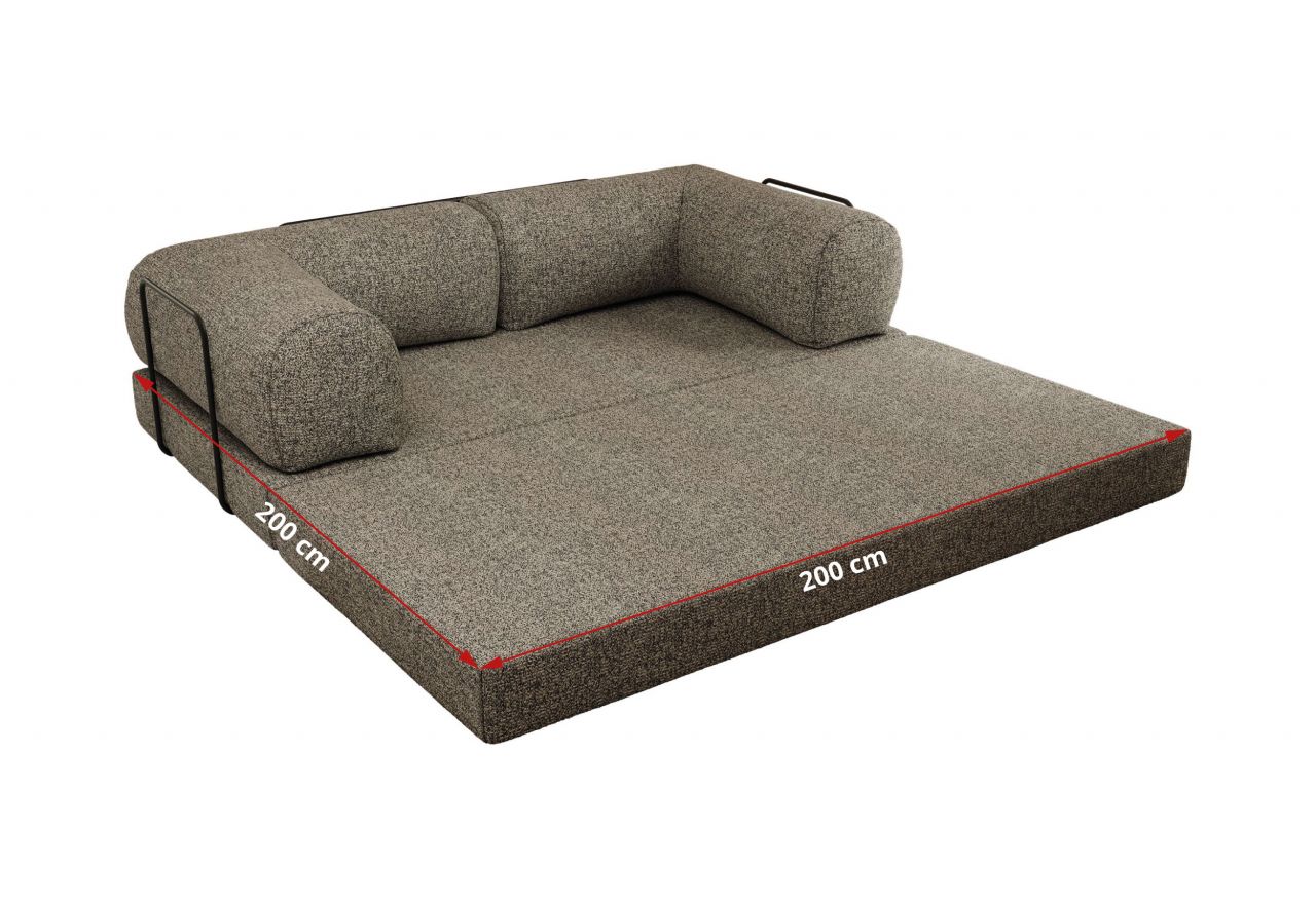 Sofa Orsetto - szary, struktura