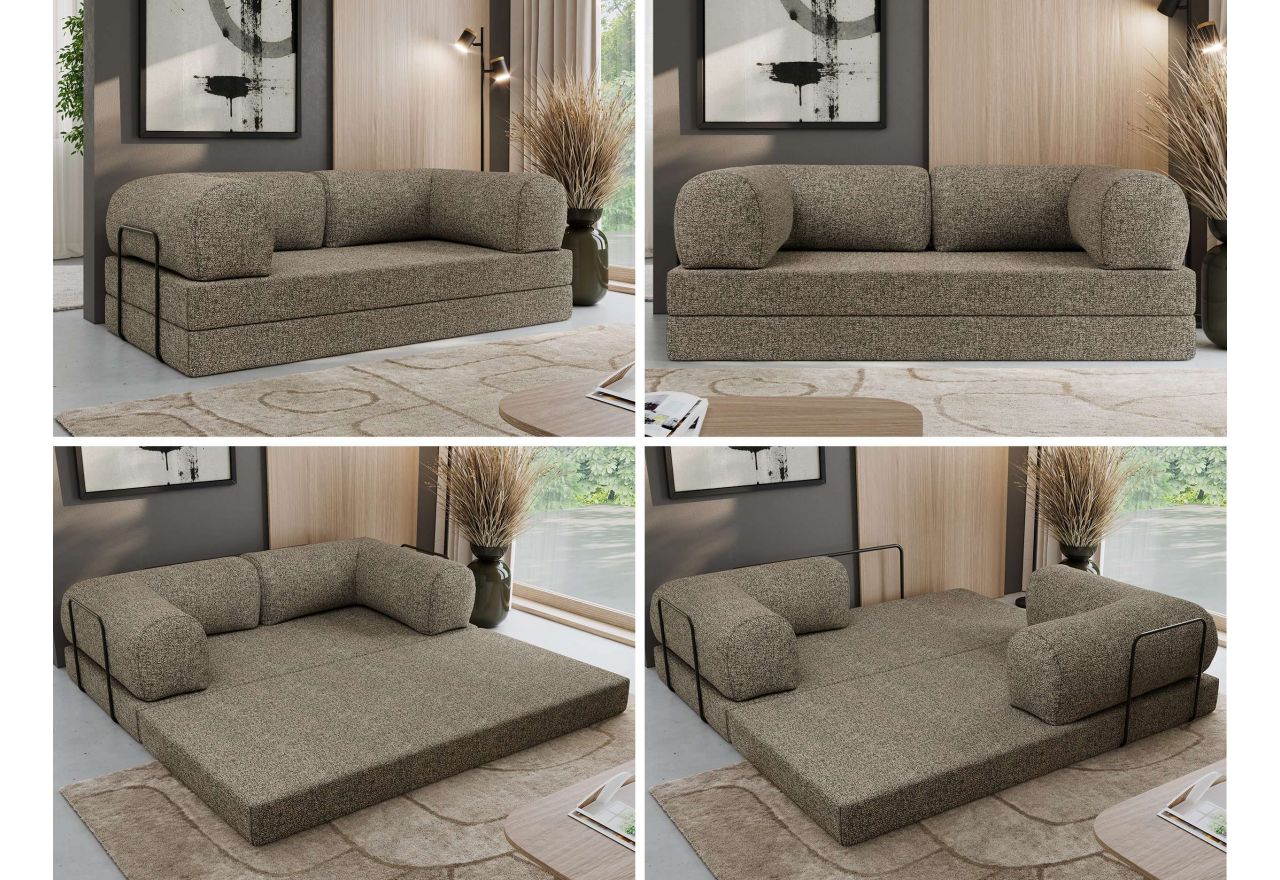 Sofa Orsetto - szary, struktura