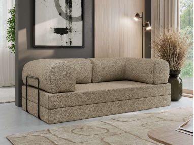 Sofa Orsetto - ciemnobeżowy, struktura