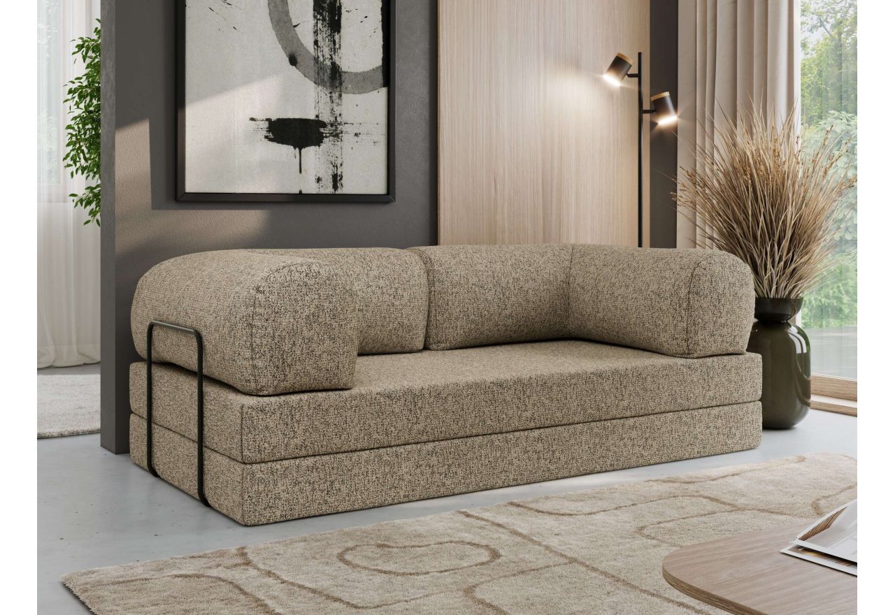 Sofa Orsetto - ciemnobeżowy, struktura
