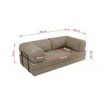 Sofa Orsetto - ciemnobeżowy, struktura