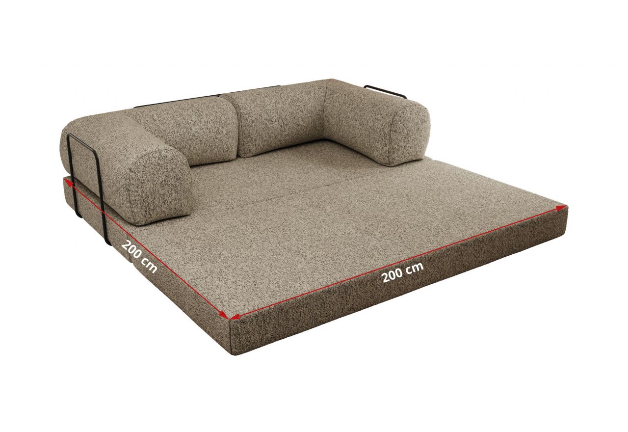 Sofa Orsetto - ciemnobeżowy, struktura