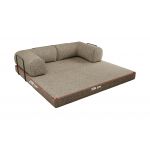 Sofa Orsetto - ciemnobeżowy, struktura