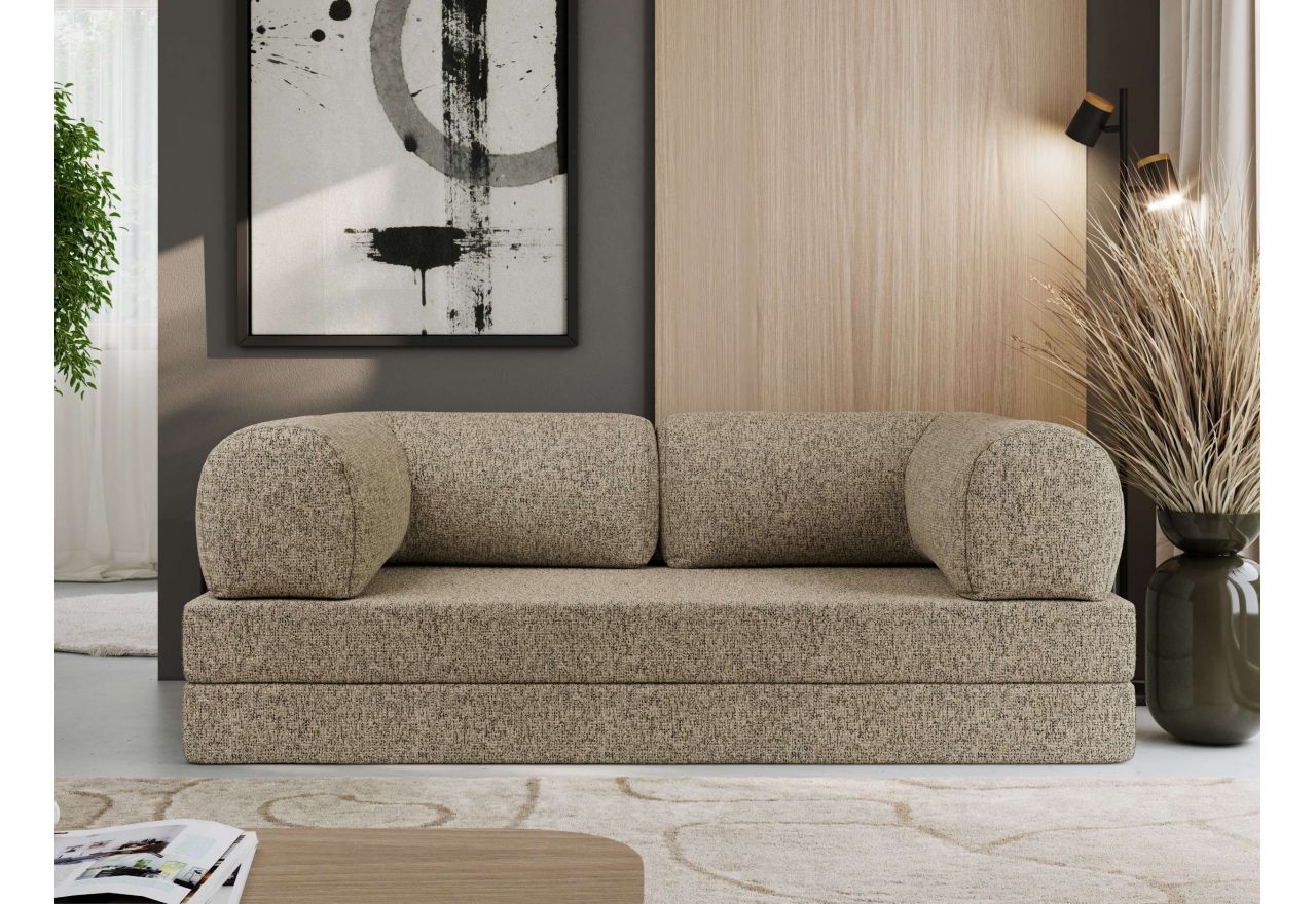 Sofa Orsetto - ciemnobeżowy, struktura