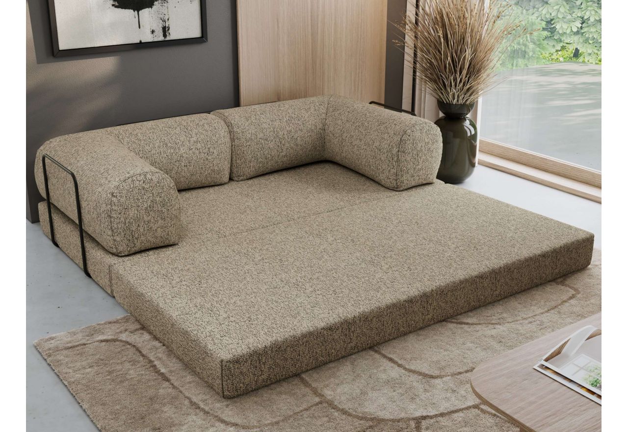 Sofa Orsetto - ciemnobeżowy, struktura