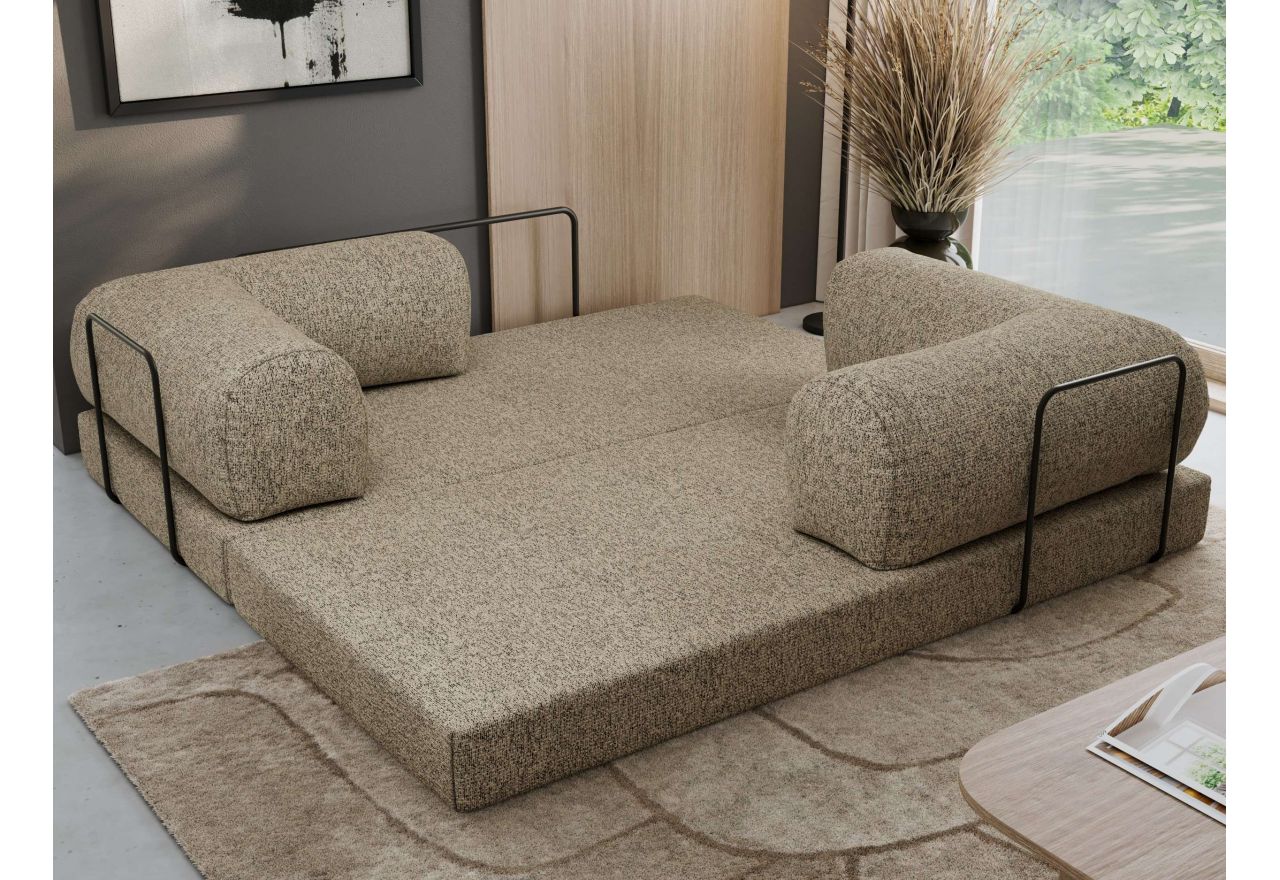 Sofa Orsetto - ciemnobeżowy, struktura