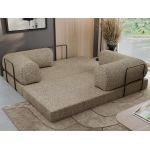 Sofa Orsetto - ciemnobeżowy, struktura